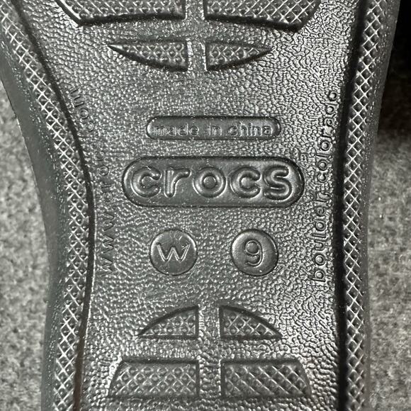 Crocs Women’s Patricia Wedge Slide Sandals Black Size W9 Comfort Slip-On - Picture 2 of 9